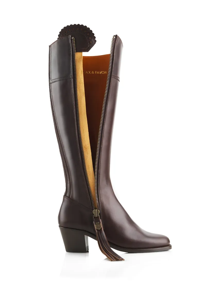 Fairfax and Favor Heeled Regina Leather Regular Fit Mahogany-3